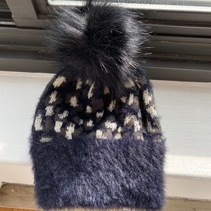 NWT - Black Winter Hat with Pom Pom